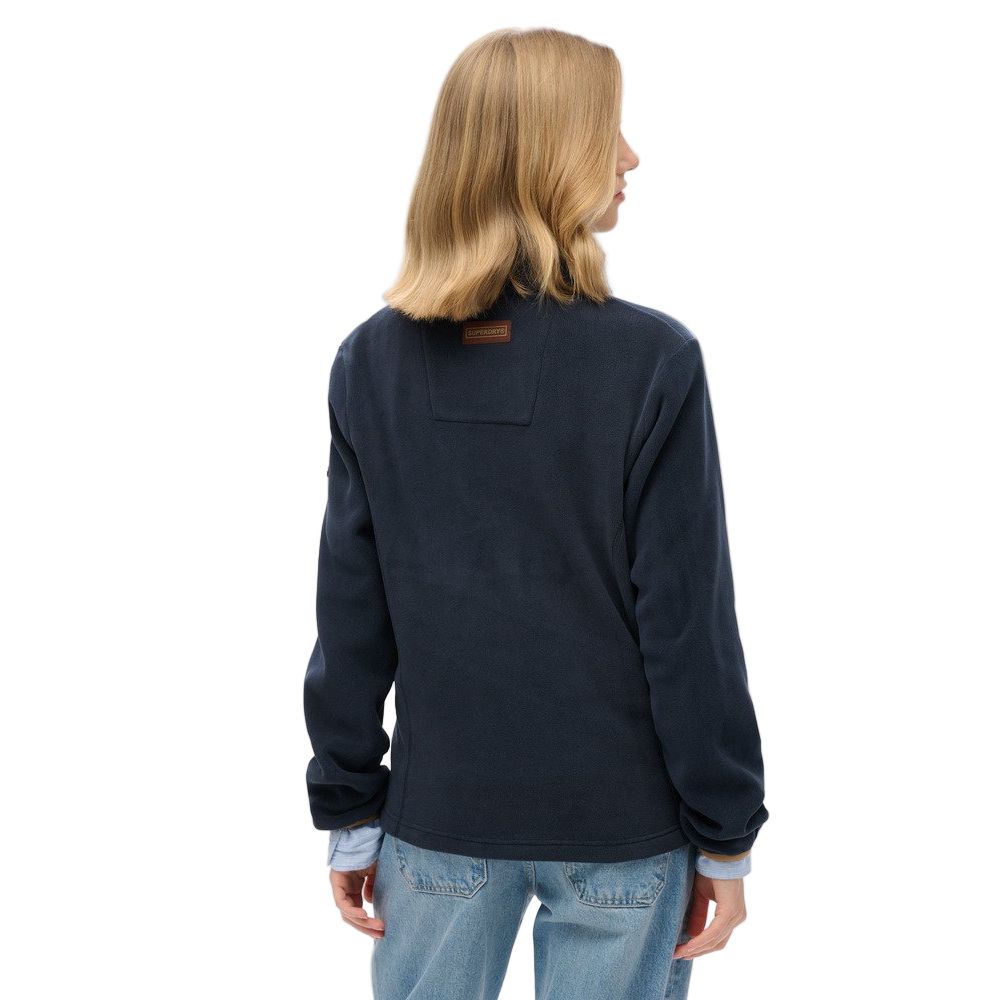 Superdry Womens Fleece Estate Half Zip Eclipse Navy