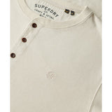 Superdry Mens Top Classic Essential Grandad Light Stone Beige
