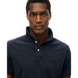 Superdry Mens Polo Vint Destroy Eclipse Navy