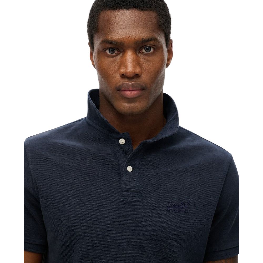 Superdry Mens Polo Vint Destroy Eclipse Navy