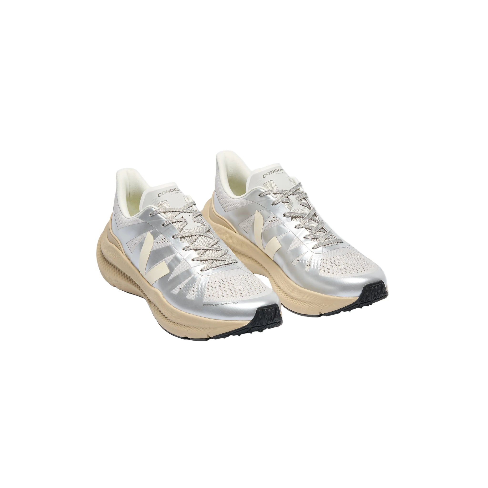 Veja women's silver mesh trainer