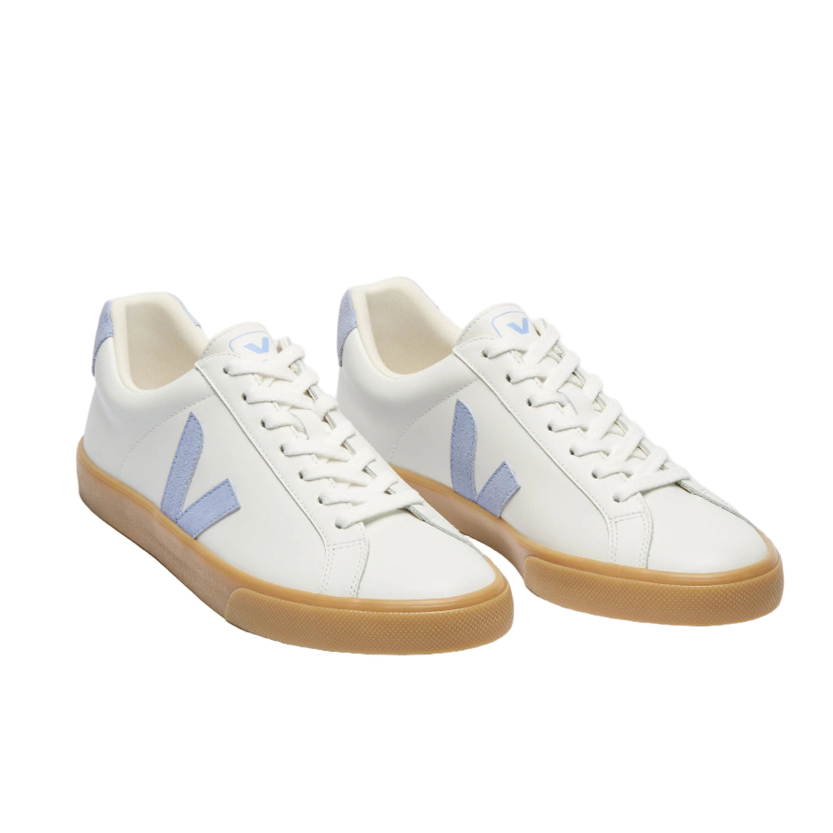 Veja women's white leather lace-up trainer