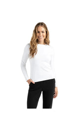 Yaya Womens Heavyweight long sleeve T-shirt Pure White
