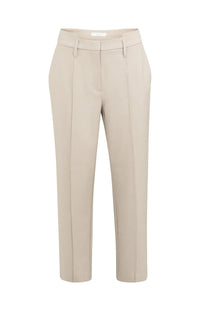 YAYA Womens Woven Straight Leg Trousers Oxford Tan Melange