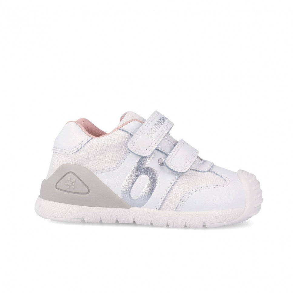 Biomecanics Girls Trainer 262121 Blanco/Plata