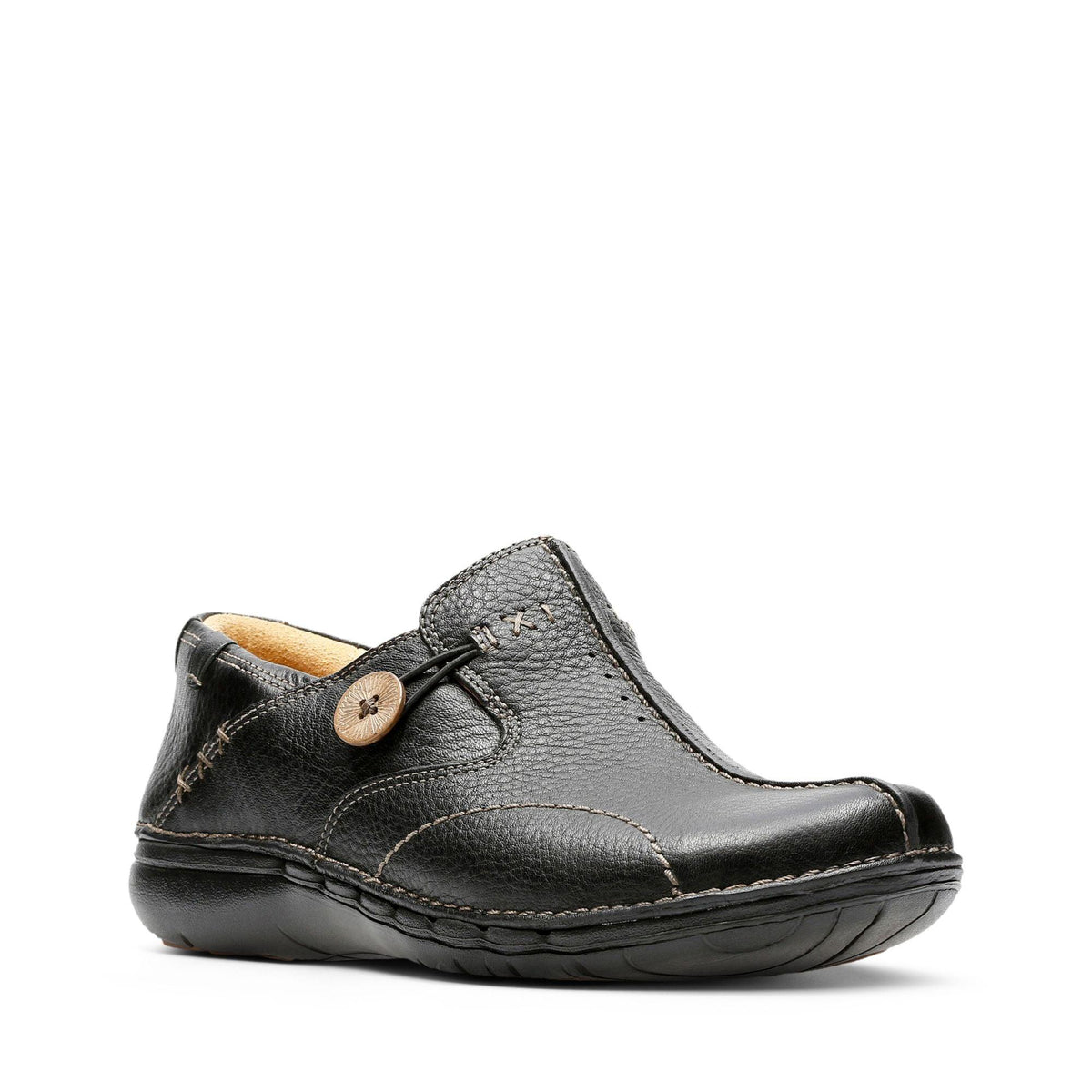 Clarks Ladies Shoe Un Loop Black - Donaghys