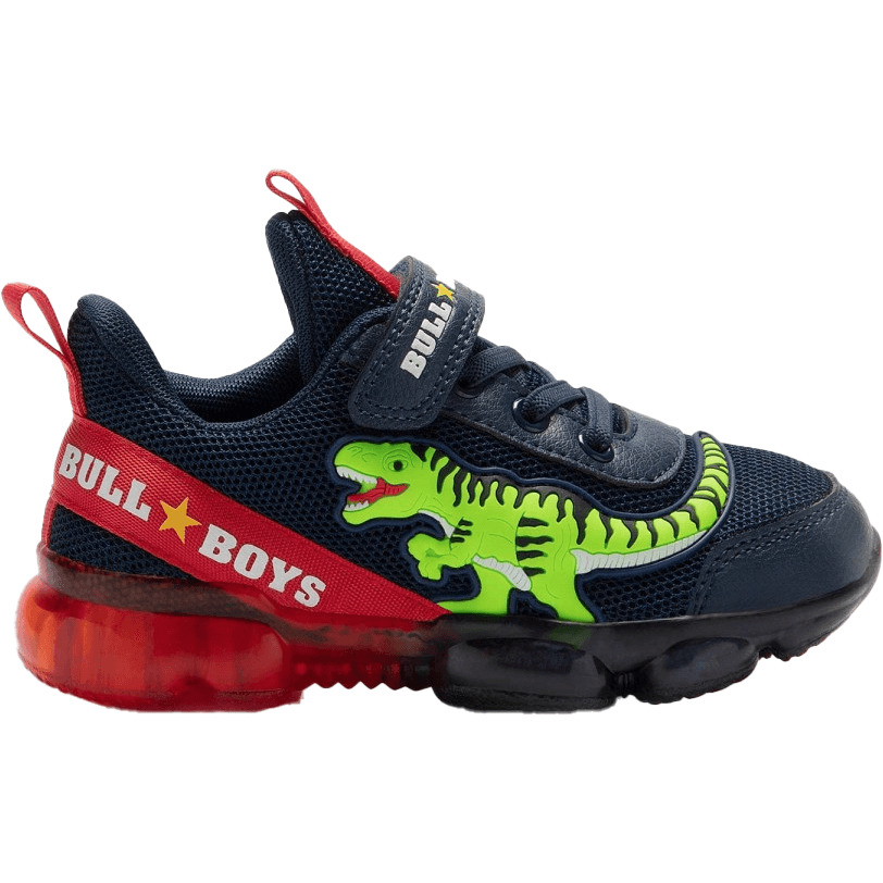 Bull Boys T-Rex boys' blue trainer with dinosaur design