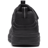 Clarks Boys School Shoe Clowder Sprint K Black Leather - Donaghys