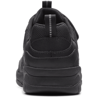 Clarks Boys School Shoe Clowder Sprint K Black Leather - Donaghys