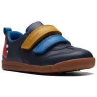 Clarks Boys Shoe Den Play T Navy Leather - Donaghys