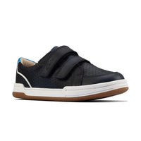 Clarks Boys Shoe Fawn Solo T Navy Leather - Donaghys