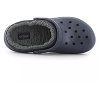 Crocs Kids Classic Lined Clog Navy/Charcoal - Donaghys