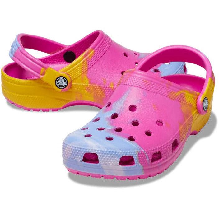 Womens rainbow online crocs