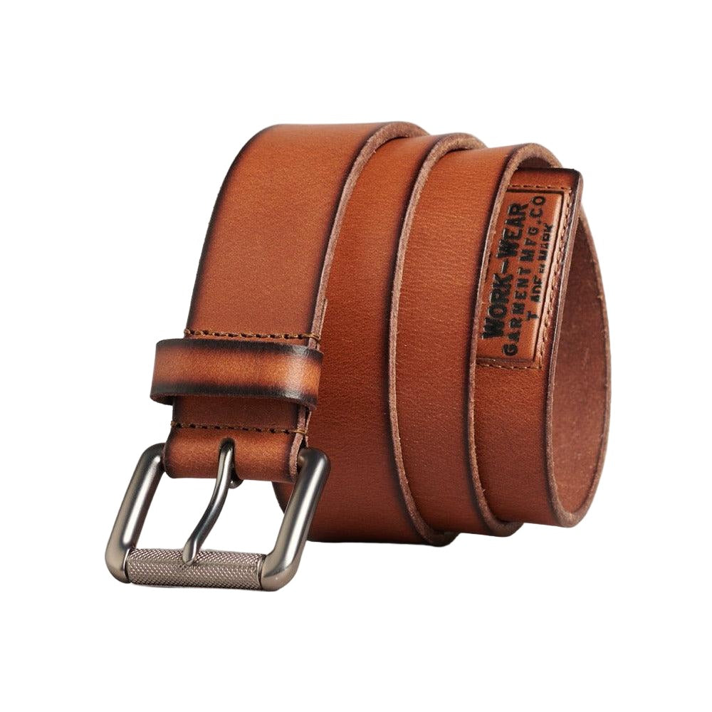 Superdry Badgeman men's tan leather belt