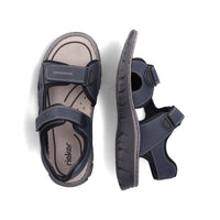 Rieker Mens Sandal Blue - Donaghys