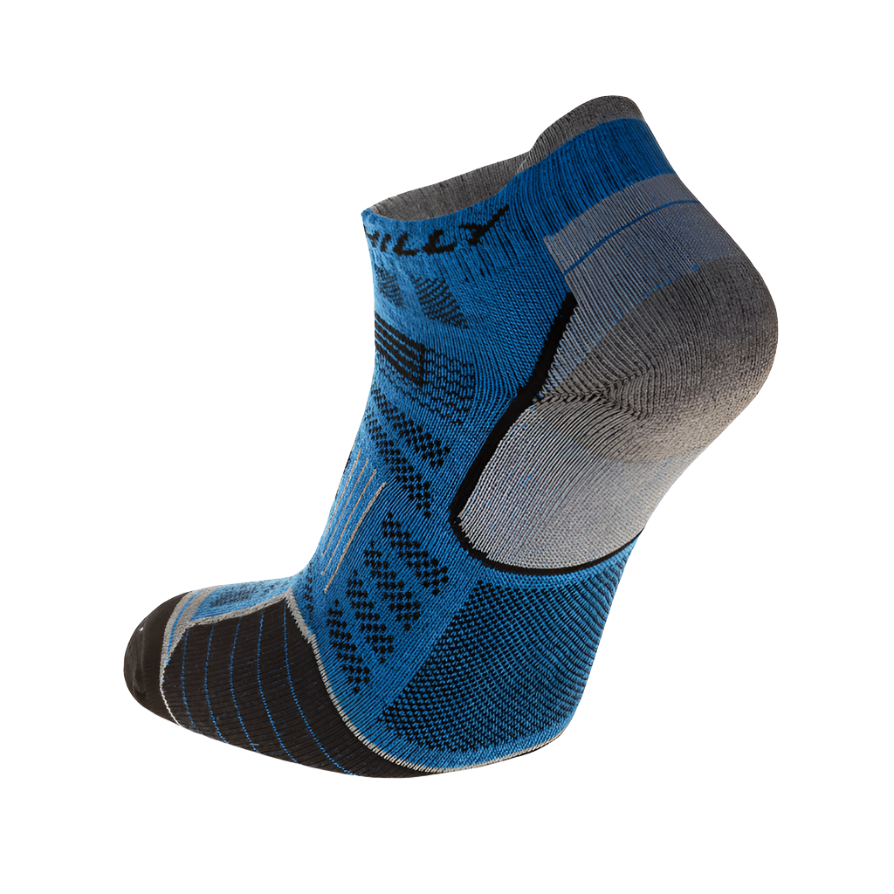 Hilly Mens Socks Twin Skin Socklet Azurite/Grey Marl - Donaghys