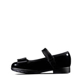 Clarks Girls School Shoe Scala Tap T Black Patent - Donaghys
