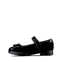 Clarks Girls School Shoe Scala Tap T Black Patent - Donaghys