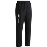 Canterbury men's black open-hem stadium track pants with drawstring waist
