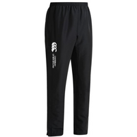 Canterbury men's black open-hem stadium track pants with drawstring waist