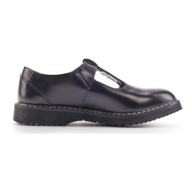 Angry Angels Girls Shoe Envisage Black Leather - Donaghys