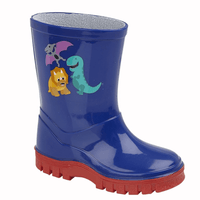StormWells Boys Wellie Boot Blue/Red - Donaghys