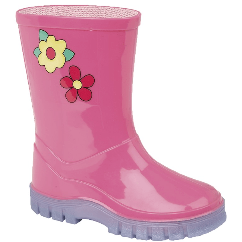 StormWells Girls Wellie Boot Pink/Lilac - Donaghys