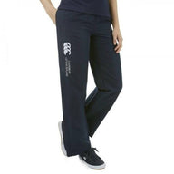Canterbury women's navy open-hem stadium track pants with drawstring waist