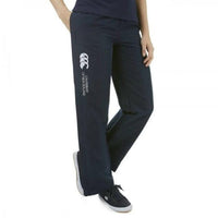 Canterbury women's navy open-hem stadium track pants with drawstring waist