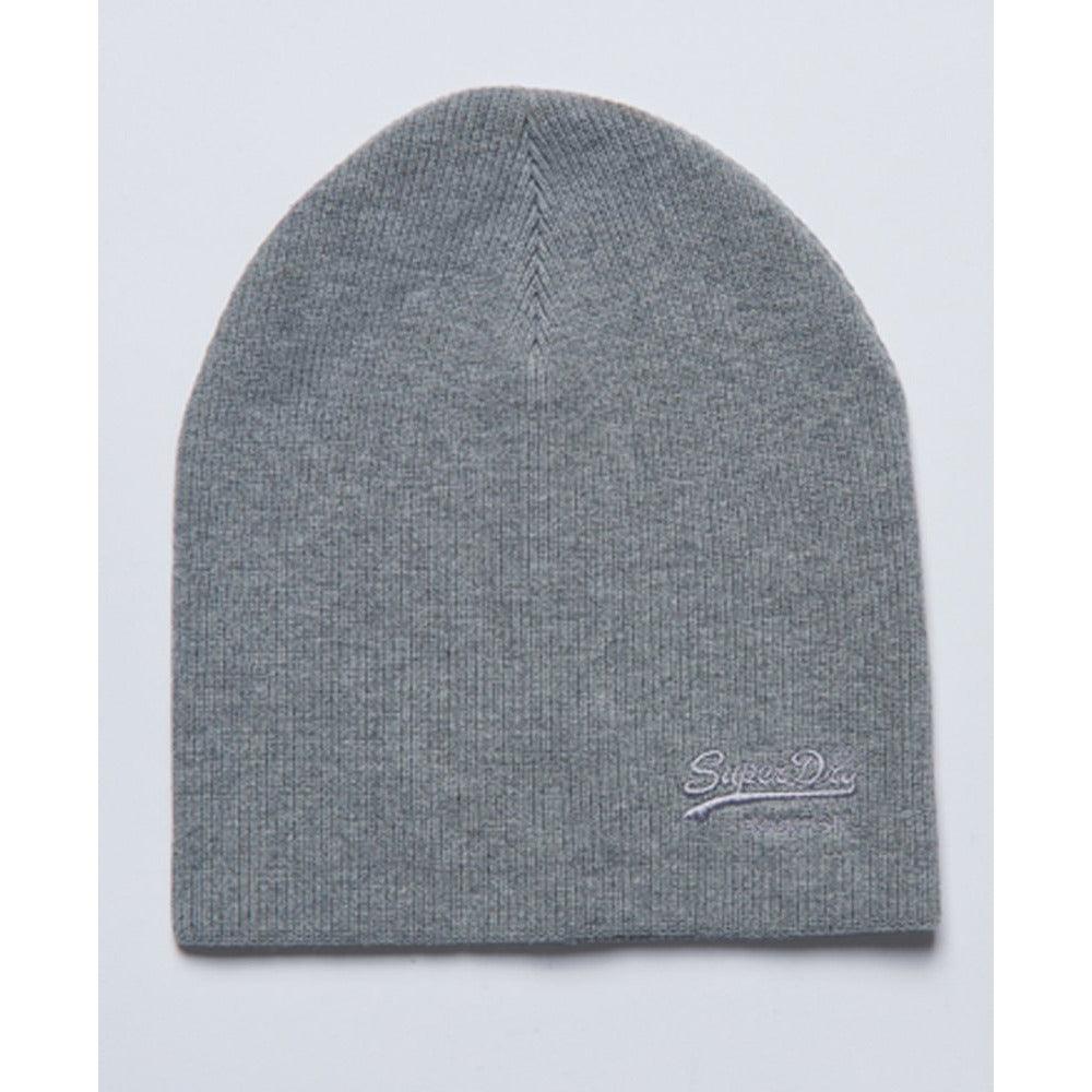 Superdry Mens Vintage Logo Beanie Rich Charcoal Marl