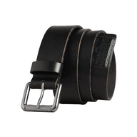 Superdry Badgeman men's black leather belt