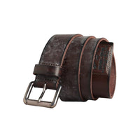 Superdry Badgeman men's brown leather belt